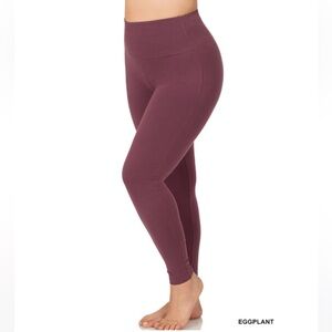 PLUS PREMIUM COTTON WIDE WAISTBAND LEGGINGS